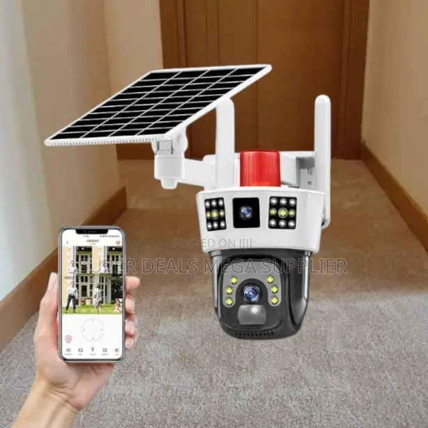 Humanoid Detection 4g Dual Lens Solar Security Camera With Loud Siren