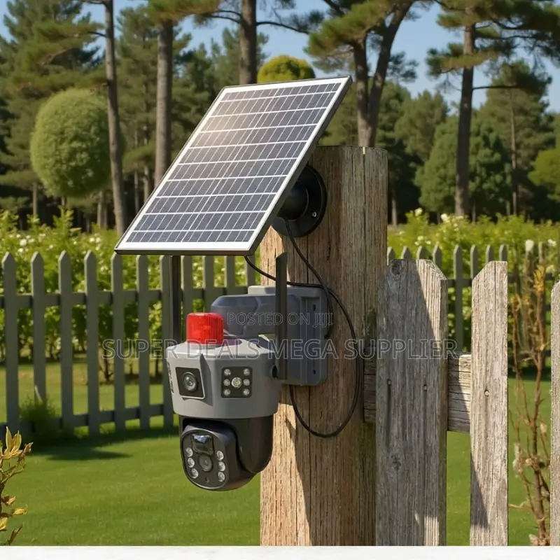 Human Movement Detection 4g Dual Lens Solar Camera With PTZ Rotation