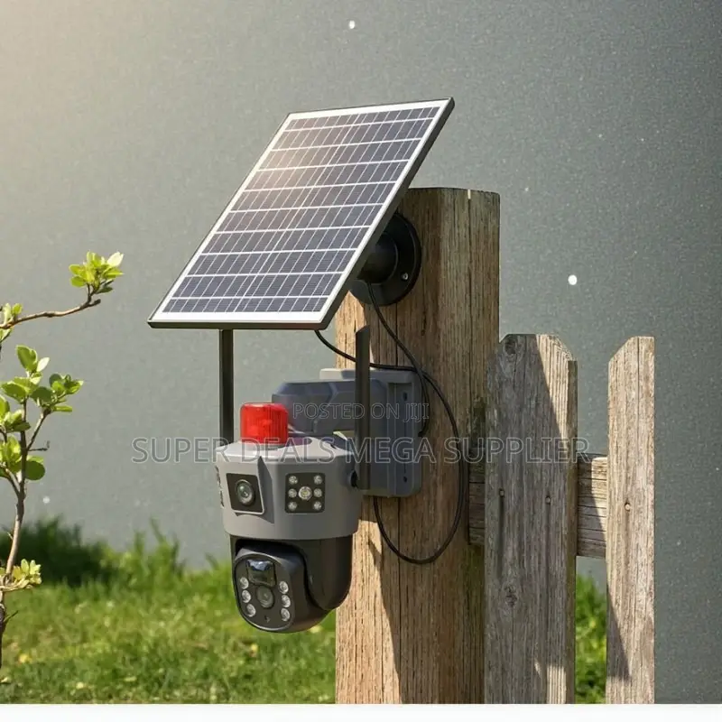 8w High Efficiency Solar Panel 4g Dual Lens Outdoor Security Camera