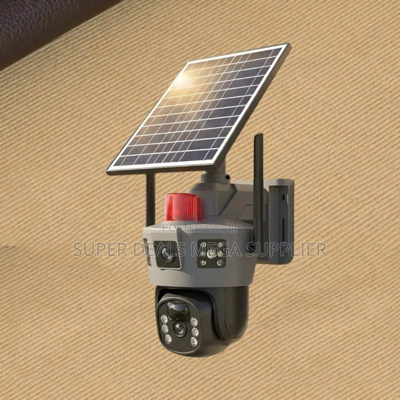 4g Dual Lens Solar Camera With Built- In Microphone and Loudspeaker