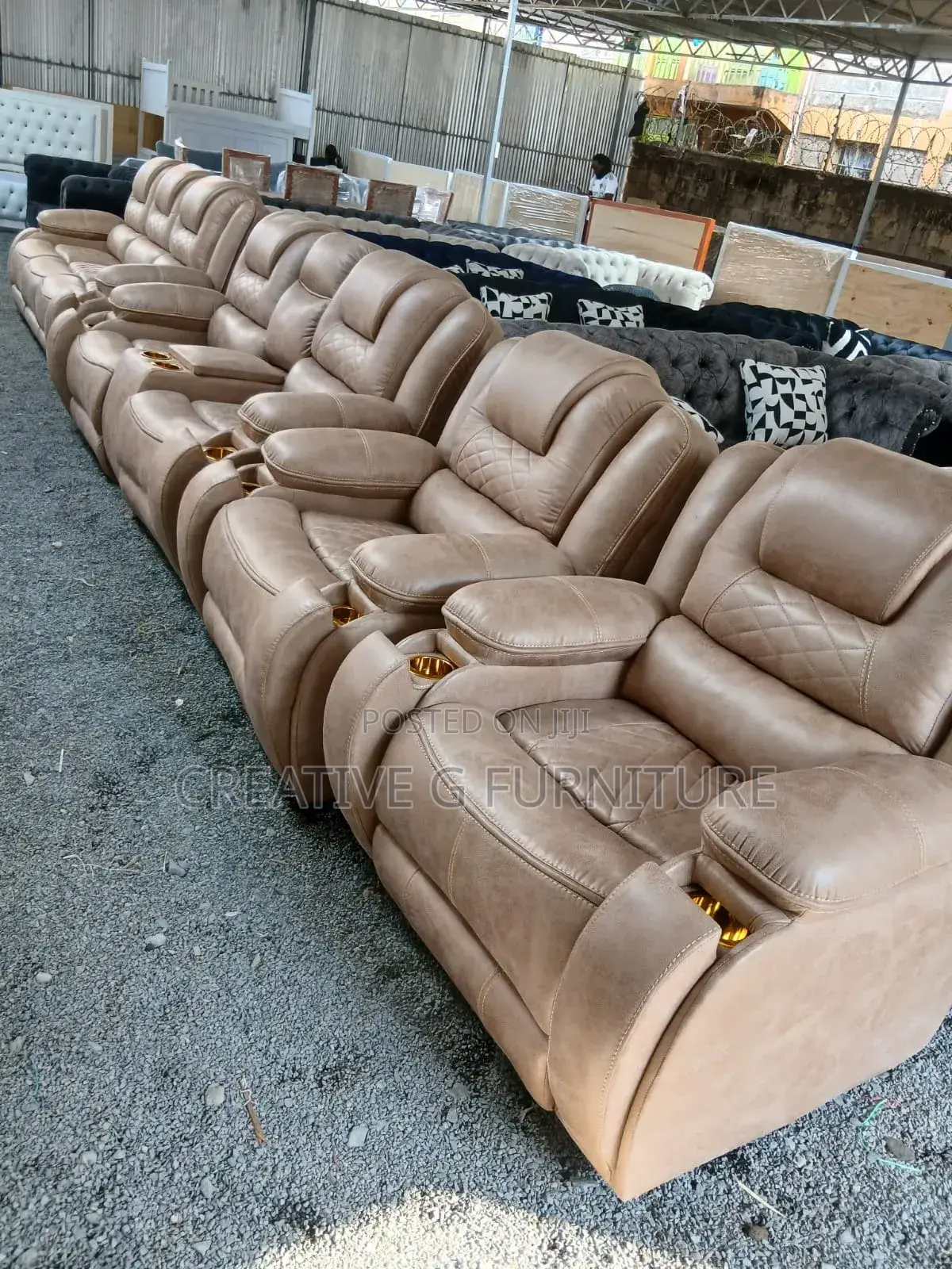 Tasty 7 Seater Semi Recliner Sofa 3 2 1 1