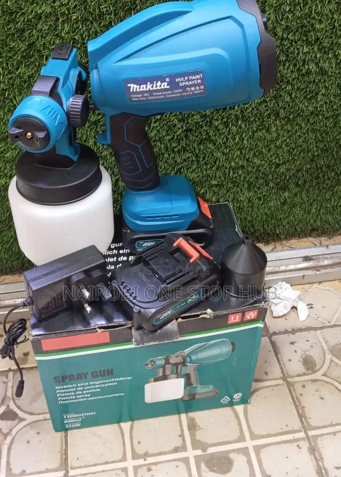 Makita Cordless Paint Sprayer Kit.
