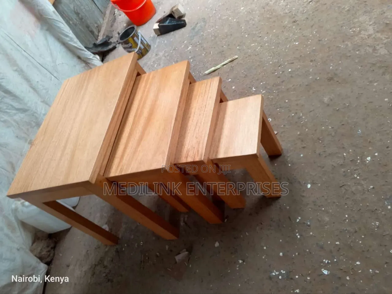 Stackable Wooden Nestle Stools
