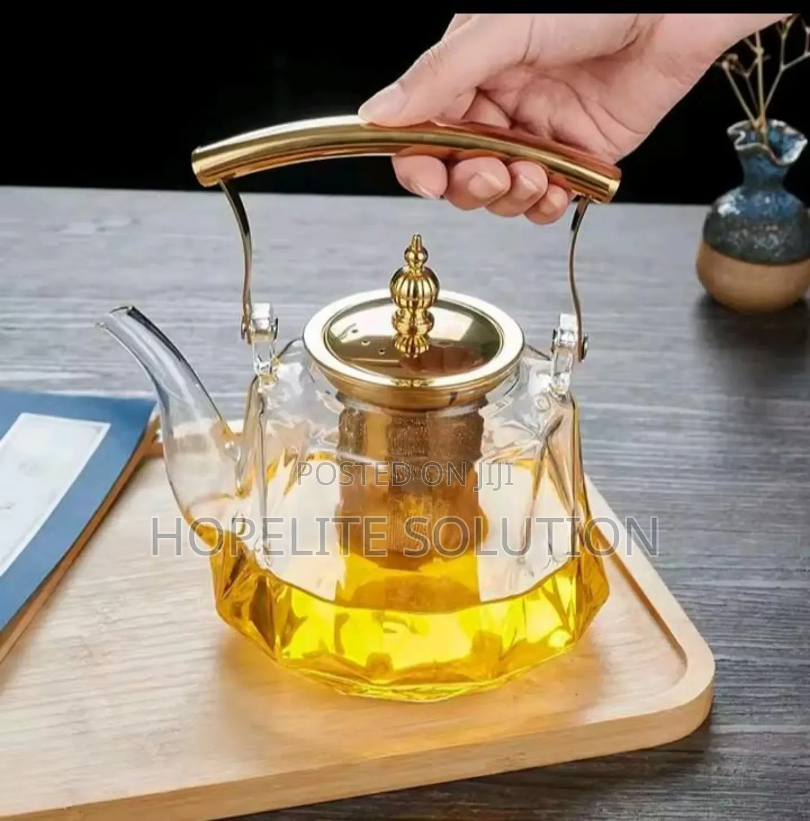 Heat Resistant Glass Teapot With Strainer Infuser