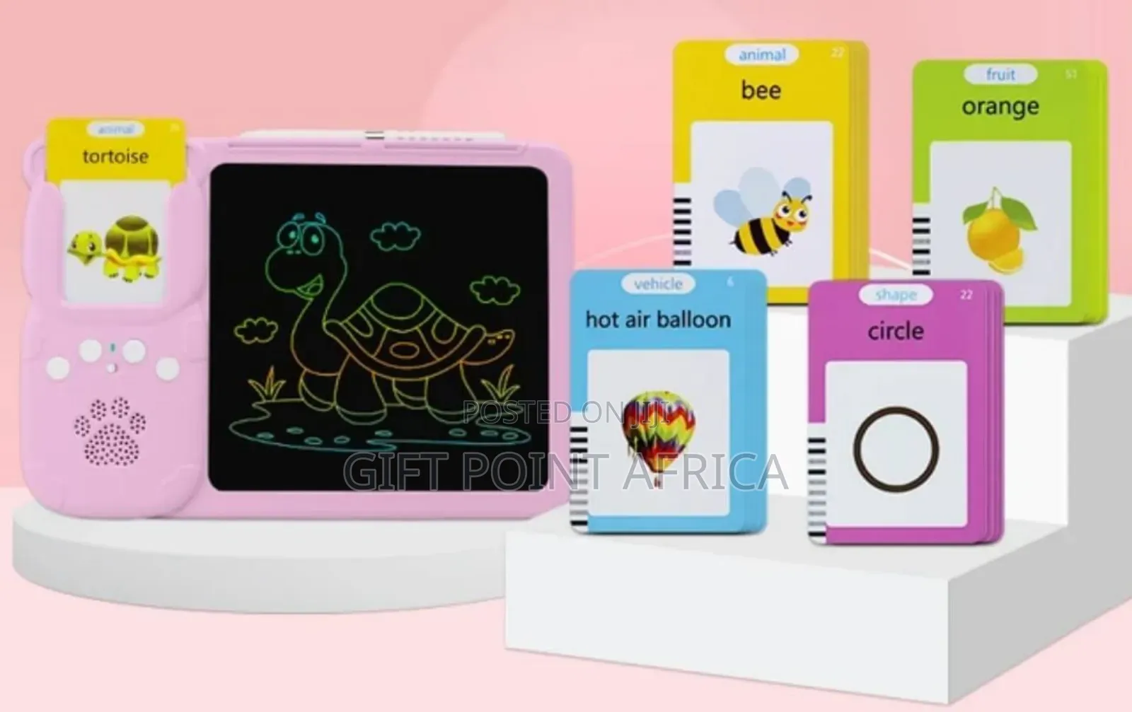 Rechargeable 2 In 1 Flashcard Reader With Writing Pad & 112 Flashcards