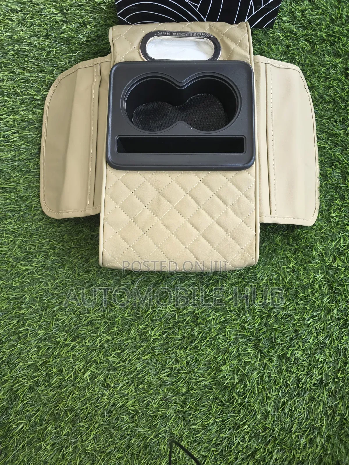 Car Armrest Organizer With Cup Phone Holder