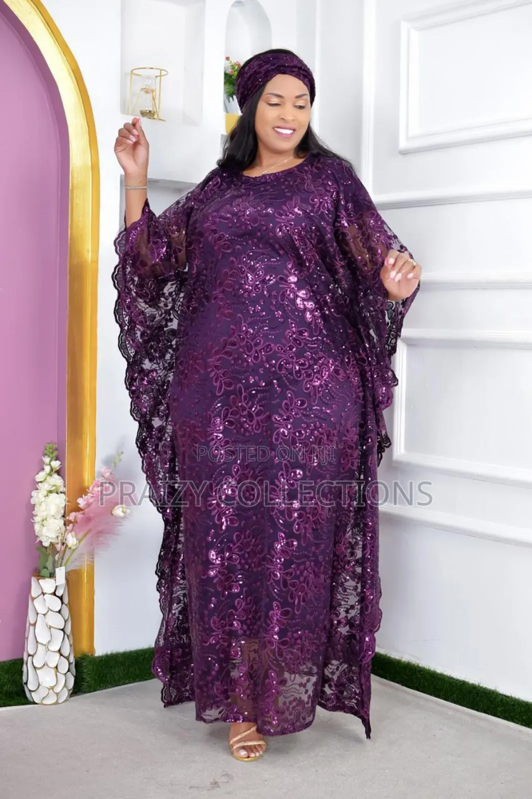 Floral Elegant Long (Maxi) Original Heavy Dera Lace Dresses