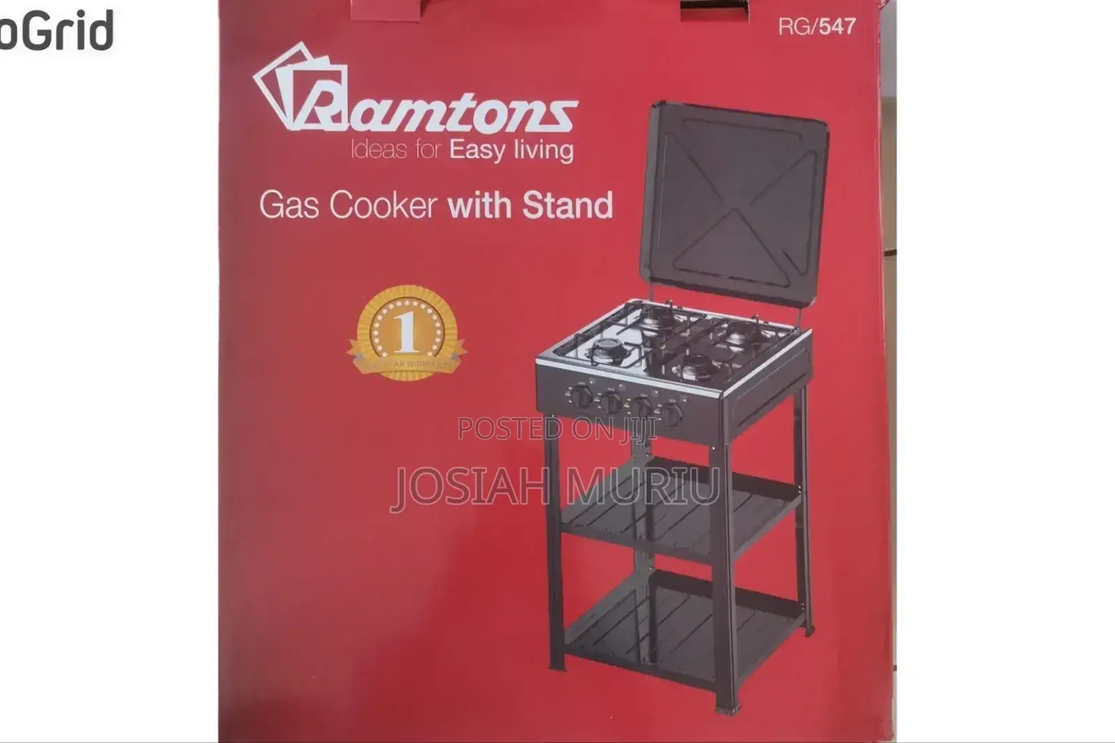 *Ramtons Standing Cooker With Shelves Rg547