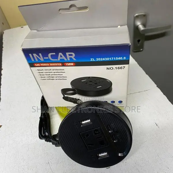 Car Inverter Extension 150w to Converter 12v Dc in 220v Ac With 4xusb