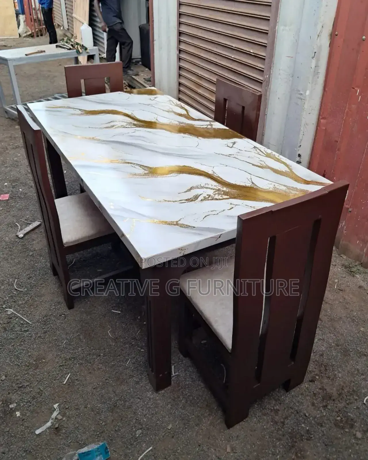 A 4 Seater Marble Dinning Set
