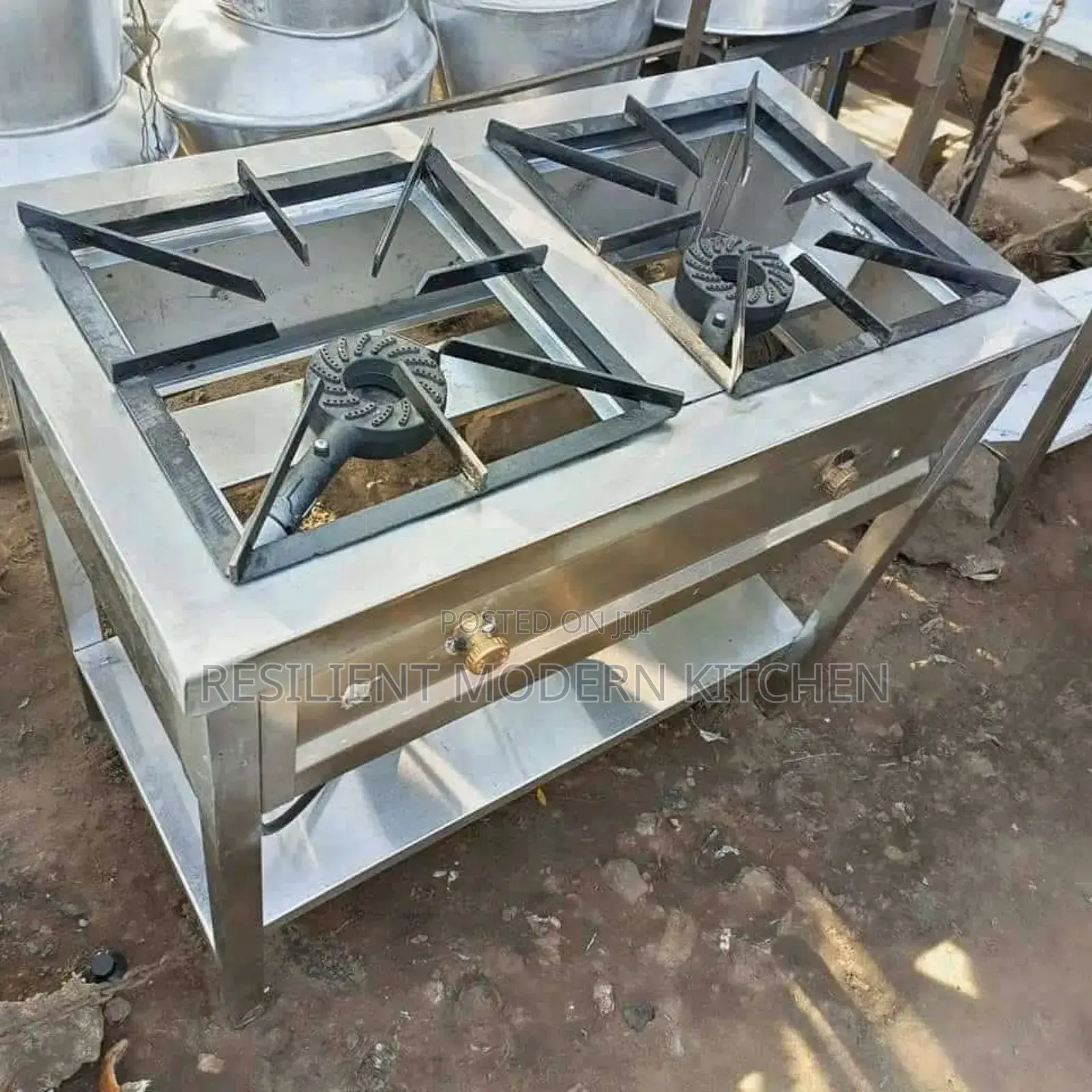 Stainless Steel Commercial 2 Burner Gas Cooker