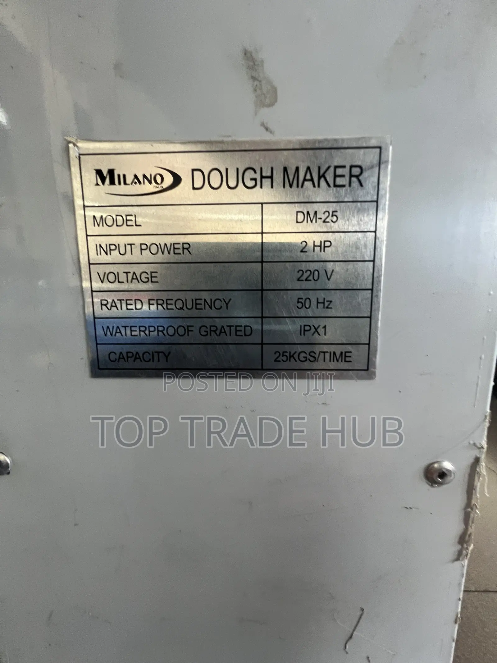 Heavy Duty Milano Electric Dough Maker 25kg 2hp