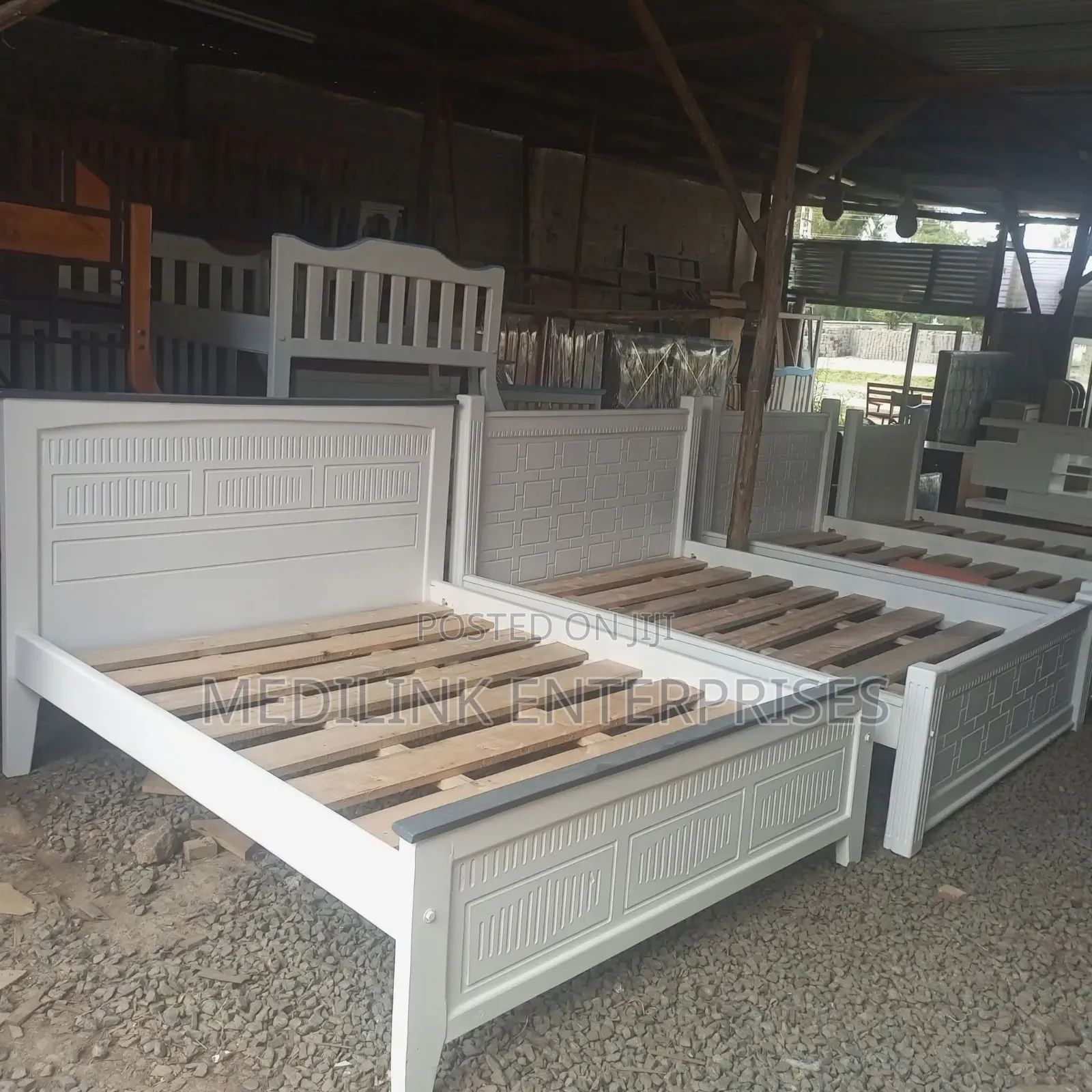 Whitish 4*6 Mahogany Kids Beds
