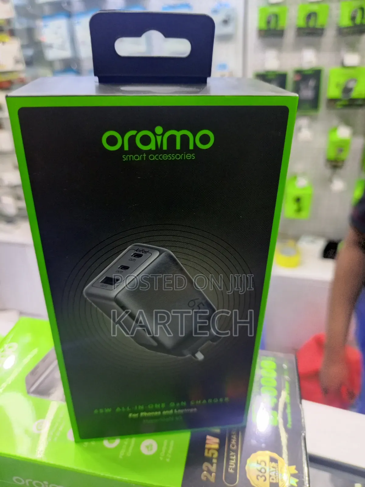 Oraimo 65w Hypergan Fast Wall Charger With Multiple Ports