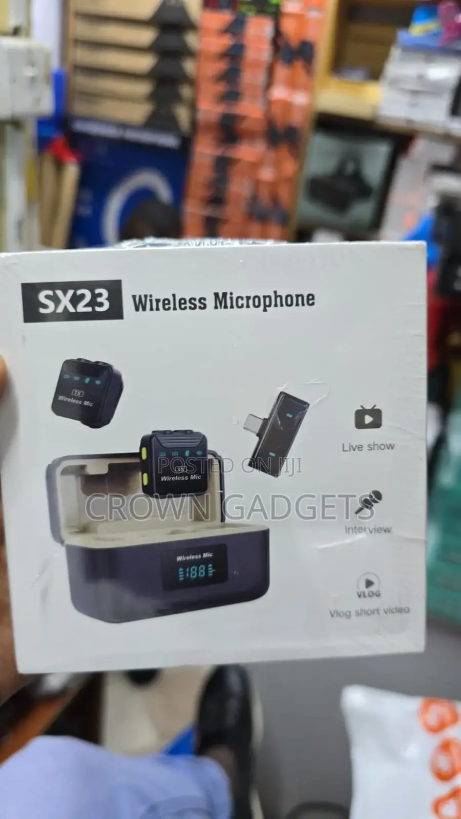 Sx23 Noise Cancelling Wireless Mic for iPhone Android Camera