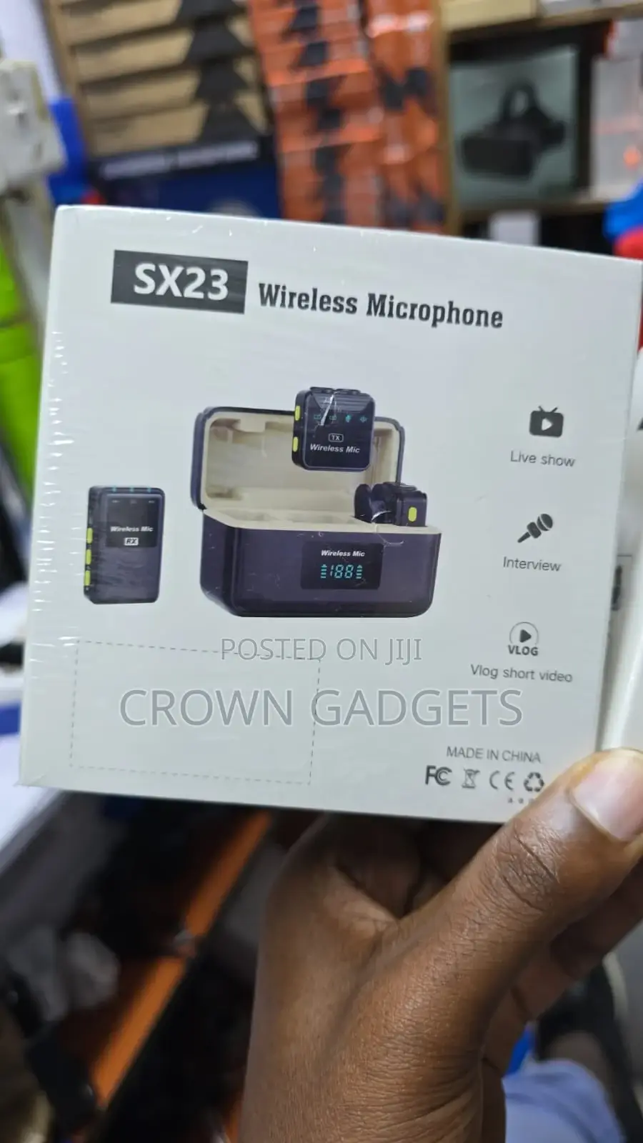 Sx23 Portable Dual Wireless Microphone for Live Video Recording