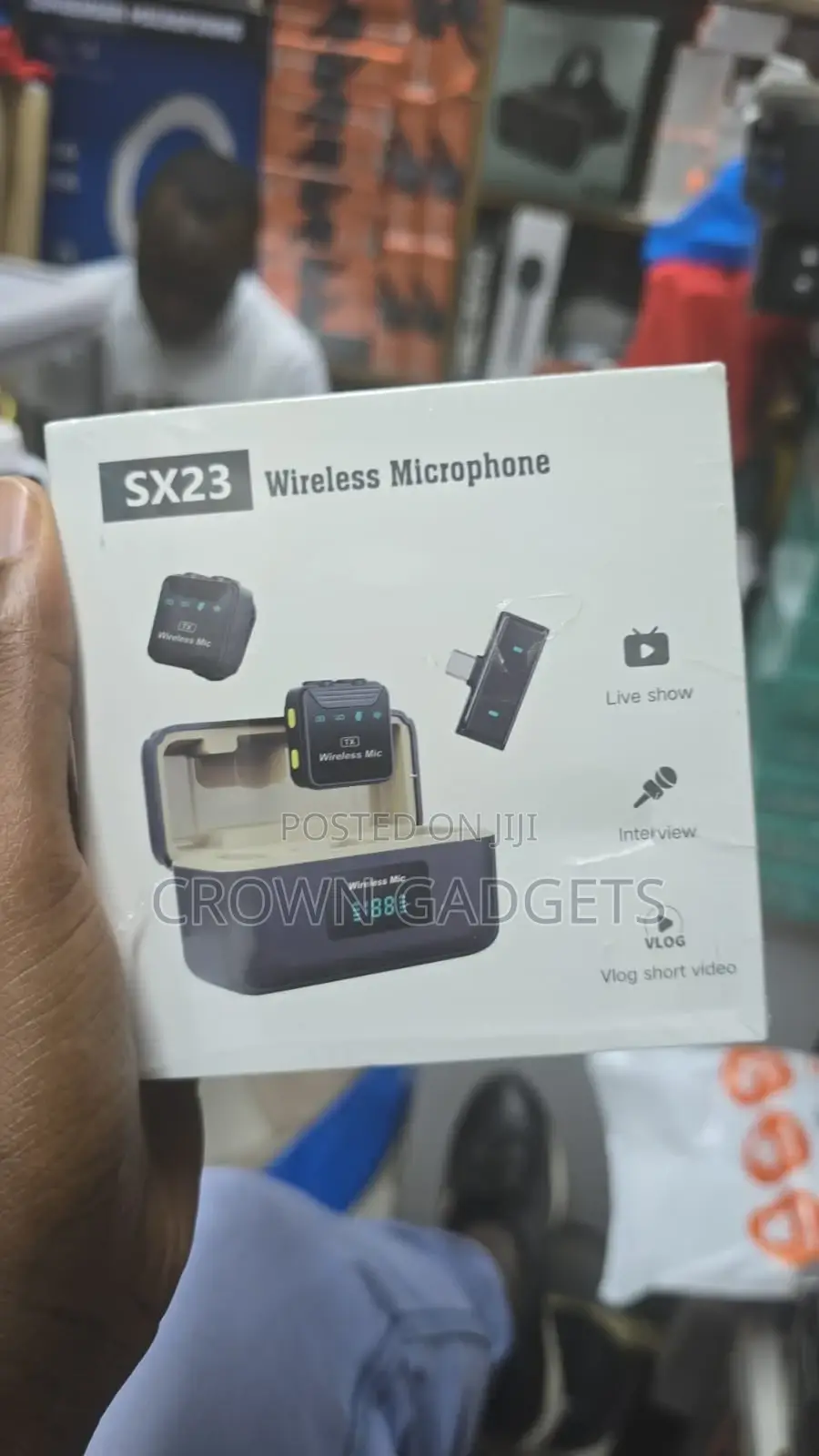 Sx23 Portable Dual Wireless Microphone for Live Video Recording