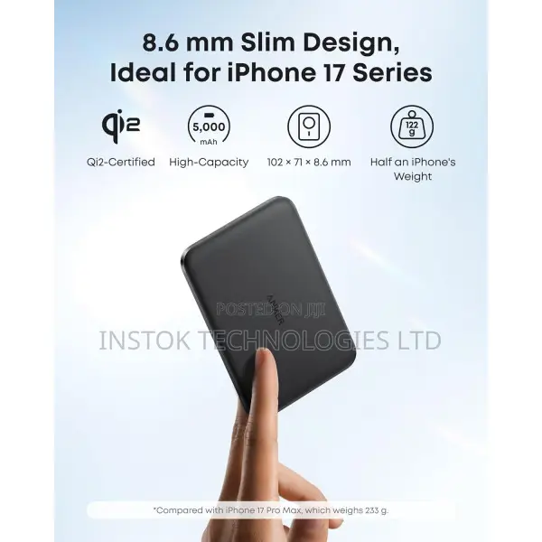 Anker Nano Ultra-Slim Magnetic Power Bank 5000mah 15w
