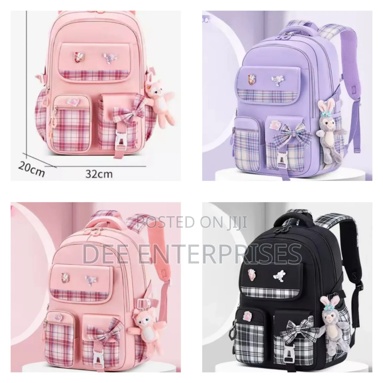 Checkered Student Backpack