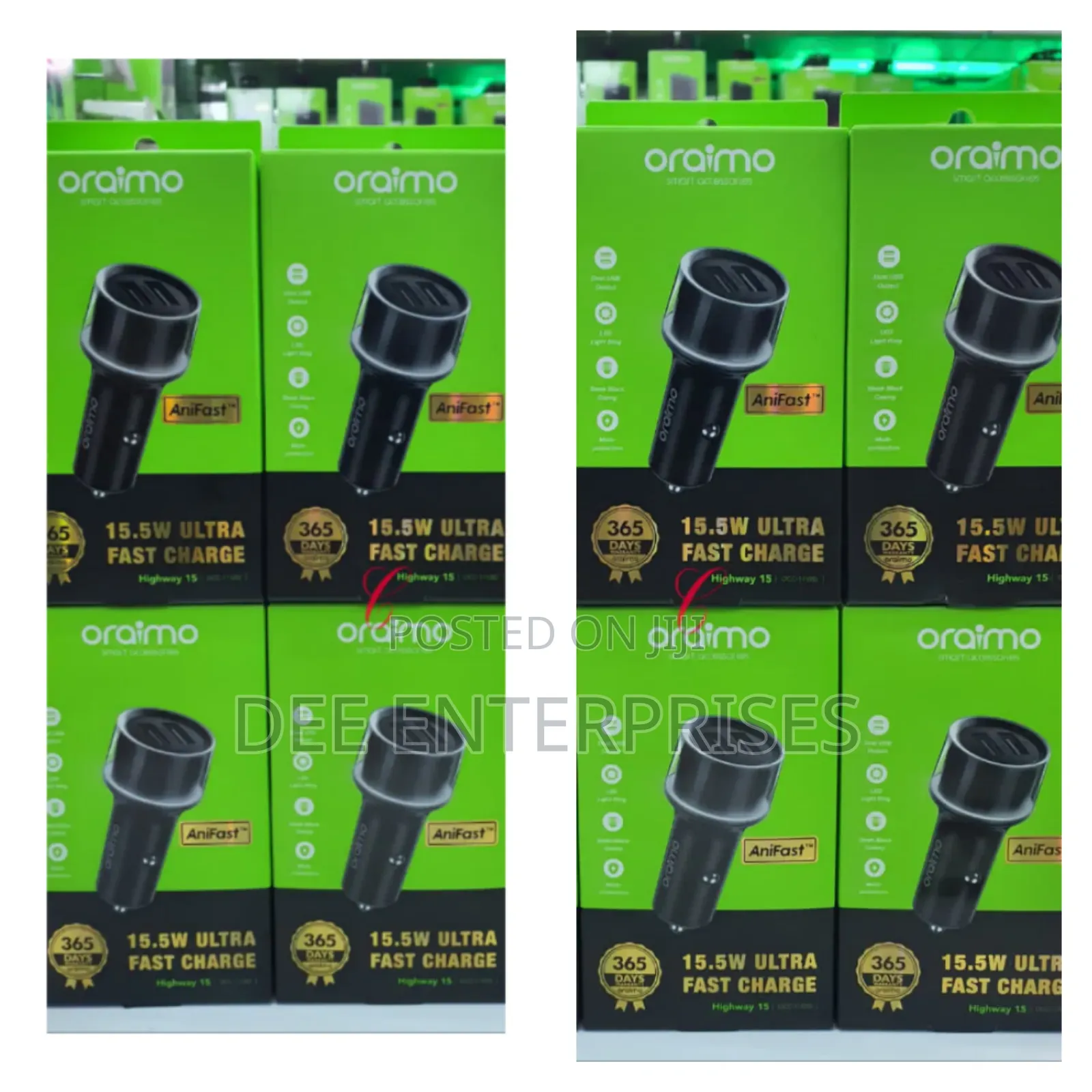 Oraimo Highway 15.5w Dual Usb Ports Ultra Fast Car Charger