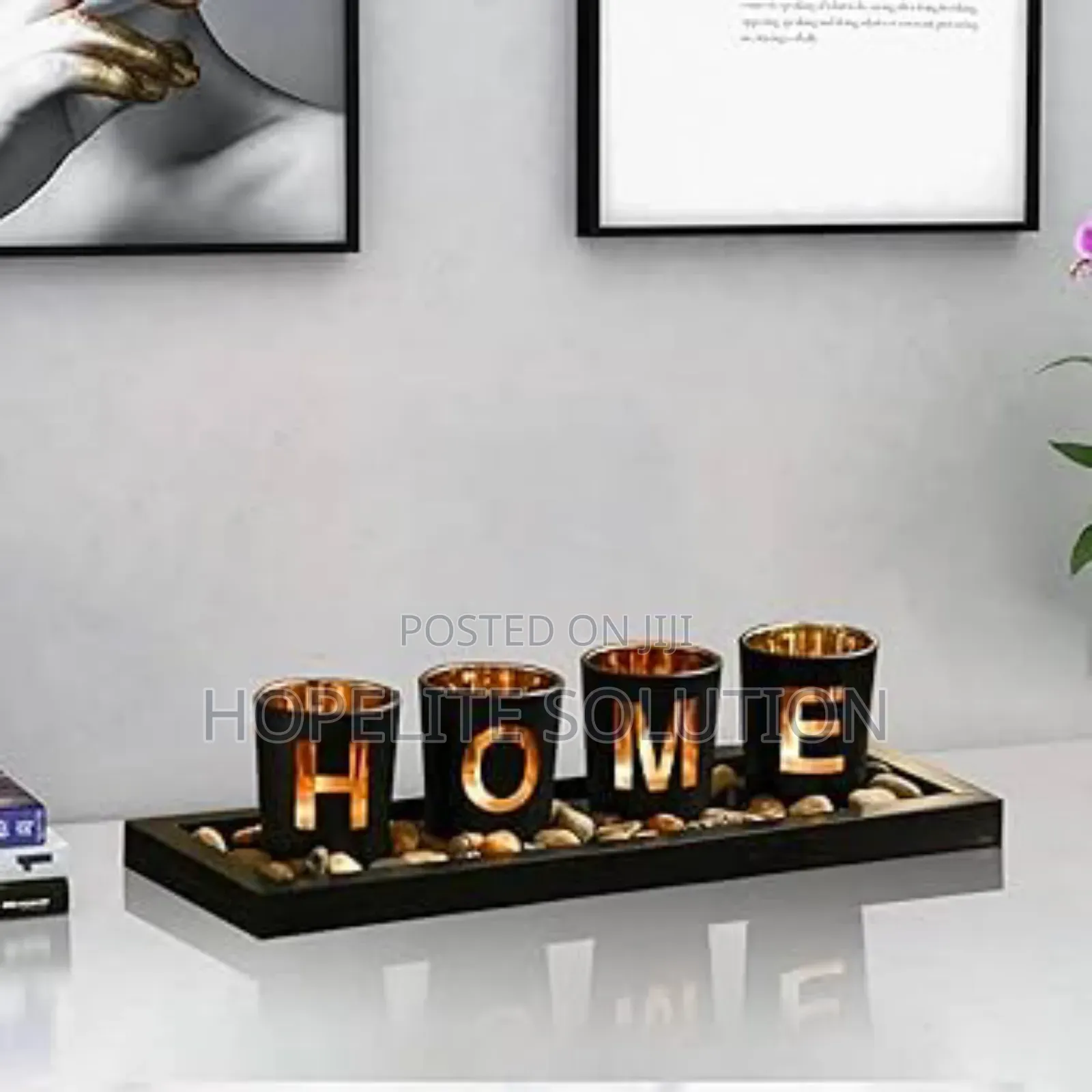 Home - Branded 4pc Glass Candle Holder S