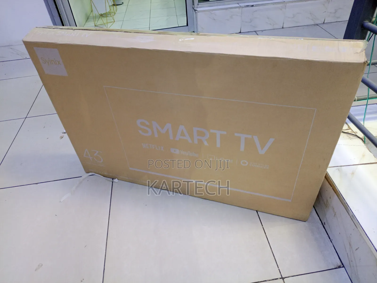 Syinix 43” Smart Led Frameless Tv With Built-in Apps Screen Casting