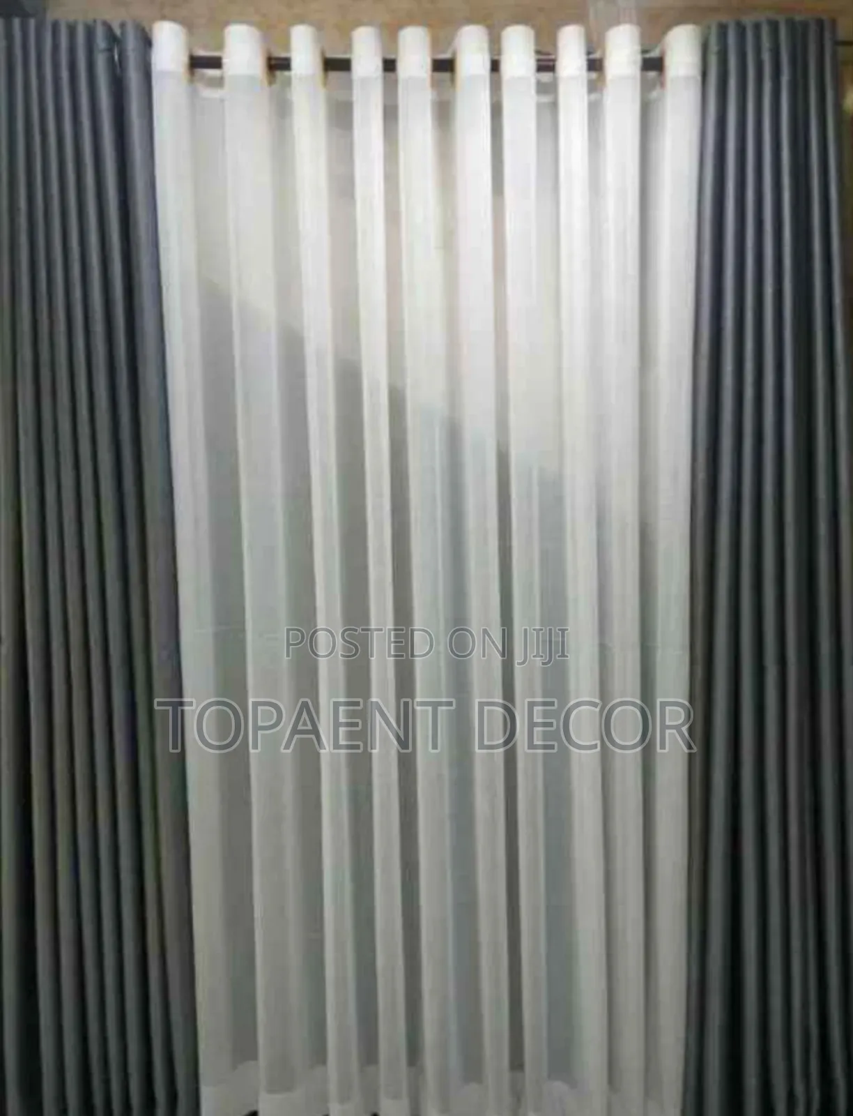 Grey Living Room Window Curtains And Plain White Sheers For Beauty