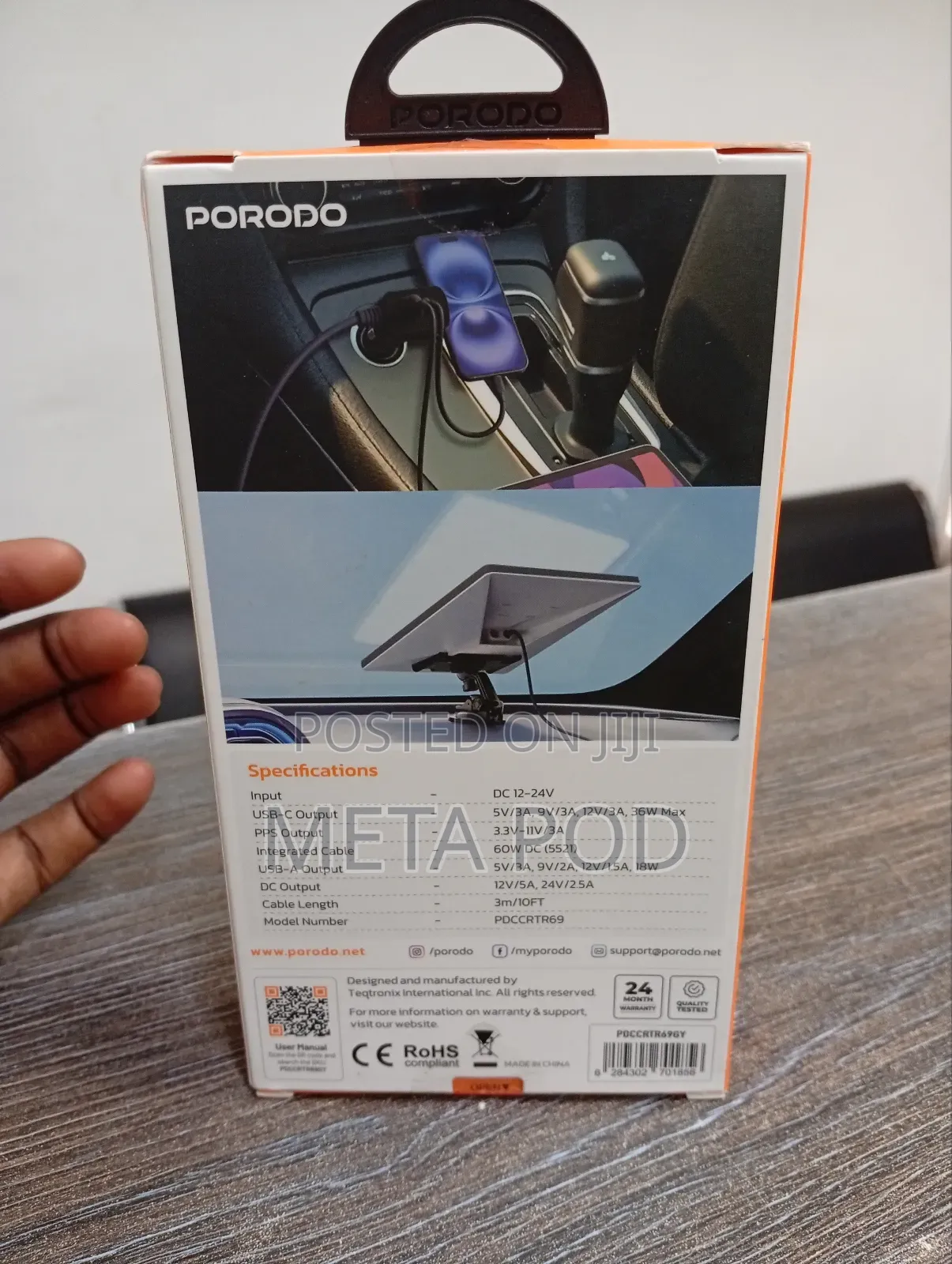 Porodo Starlink Mini Dc Plug Car Charger