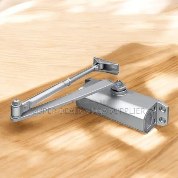 Hydraulic Door Closer Automatic Aluminum Body Silver Painted Finish