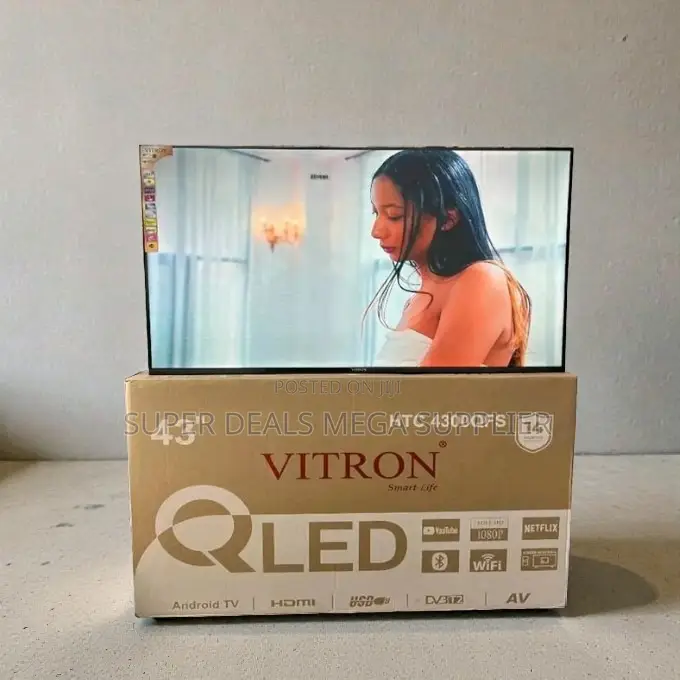 Netflix Youtube Vitron 43 Inch Qled Smart Android Frameless Led Tv
