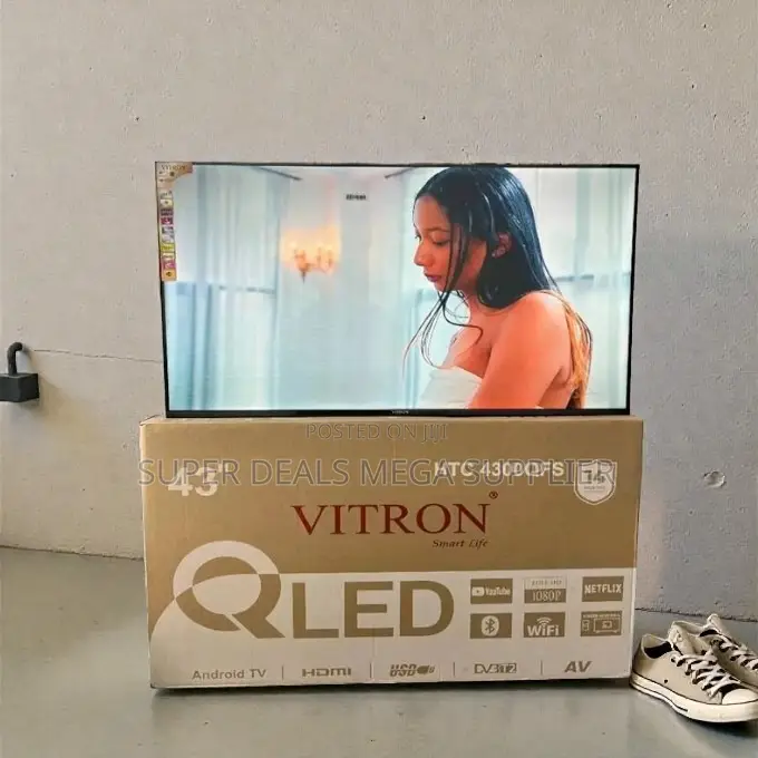 High Definition Display Vitron 43 Inch Qled Smart Frameless Led Tv