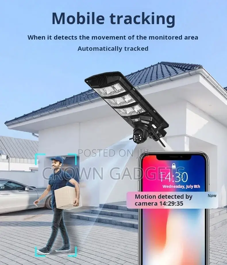 Ai Solar Camera Street Light 450w With CCTV Motion Sensor