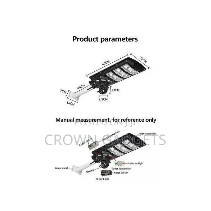 Solar Street Light With Camera 450w Ai Security PTZ System