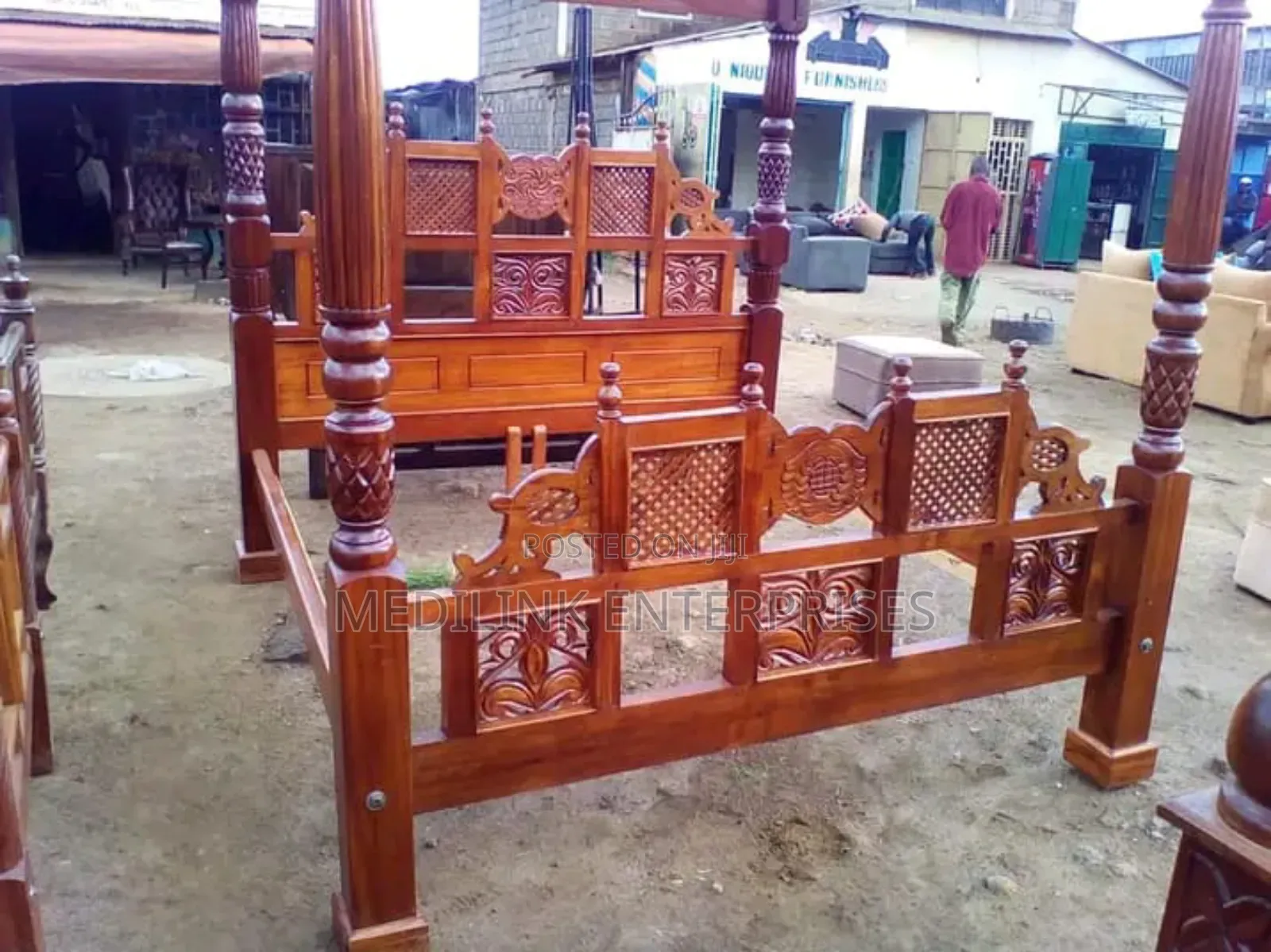 Mahogany Crafted 6*6 Day Beds Swahili