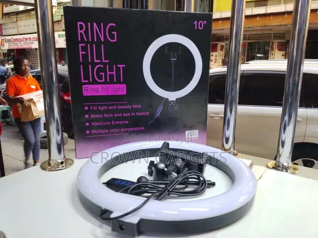 Portable 10” Led Ring Light Kit for Photography Videos