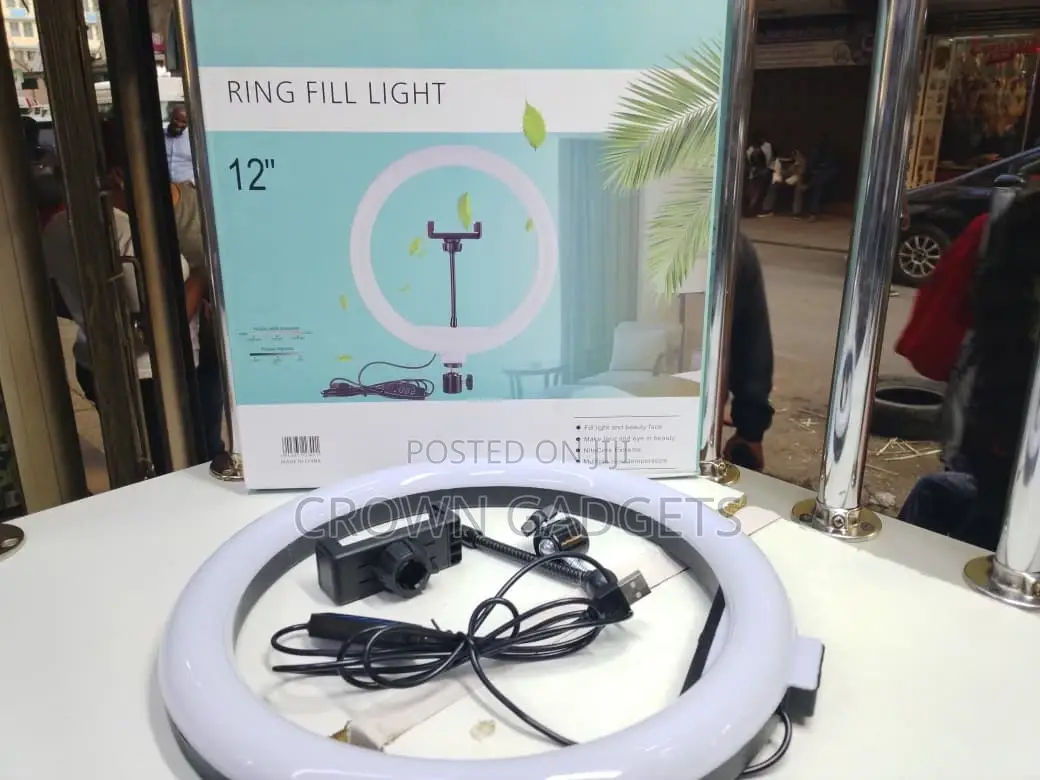 12-Inch Led Ring Fill Light With Tripod Stand and Phone Holder