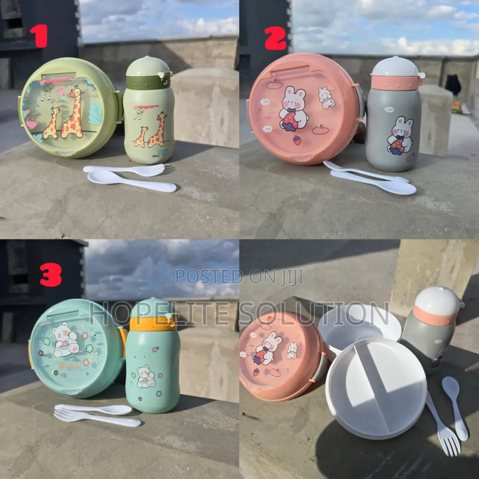 Round Cartoon Themed Kids Lunch Pack