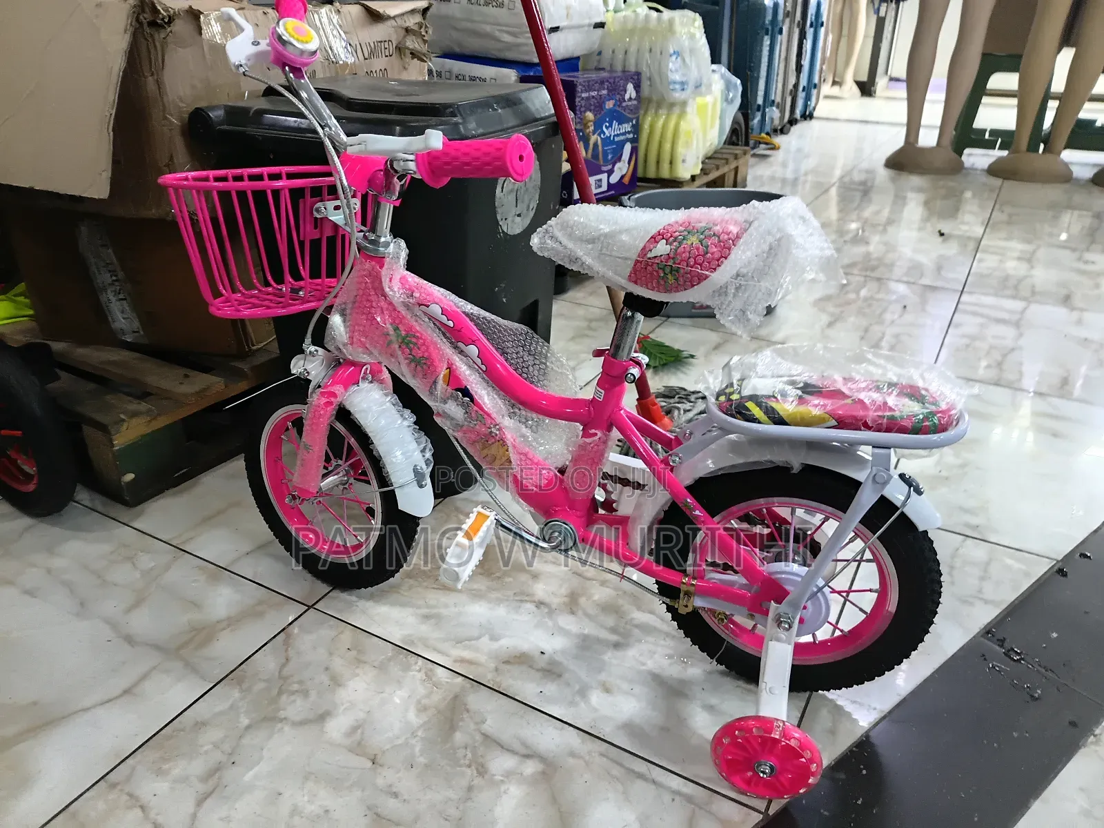 Pink Lady Bike Size 12 With Training Wheels