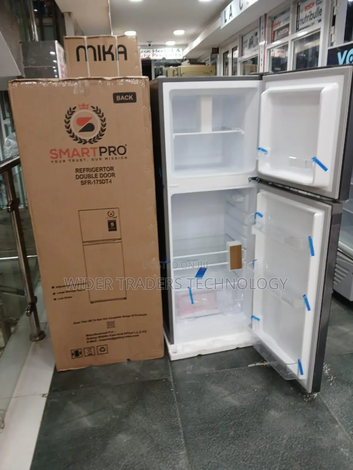 138litres Smartpro SFR-175dt-I Double Door Fridge