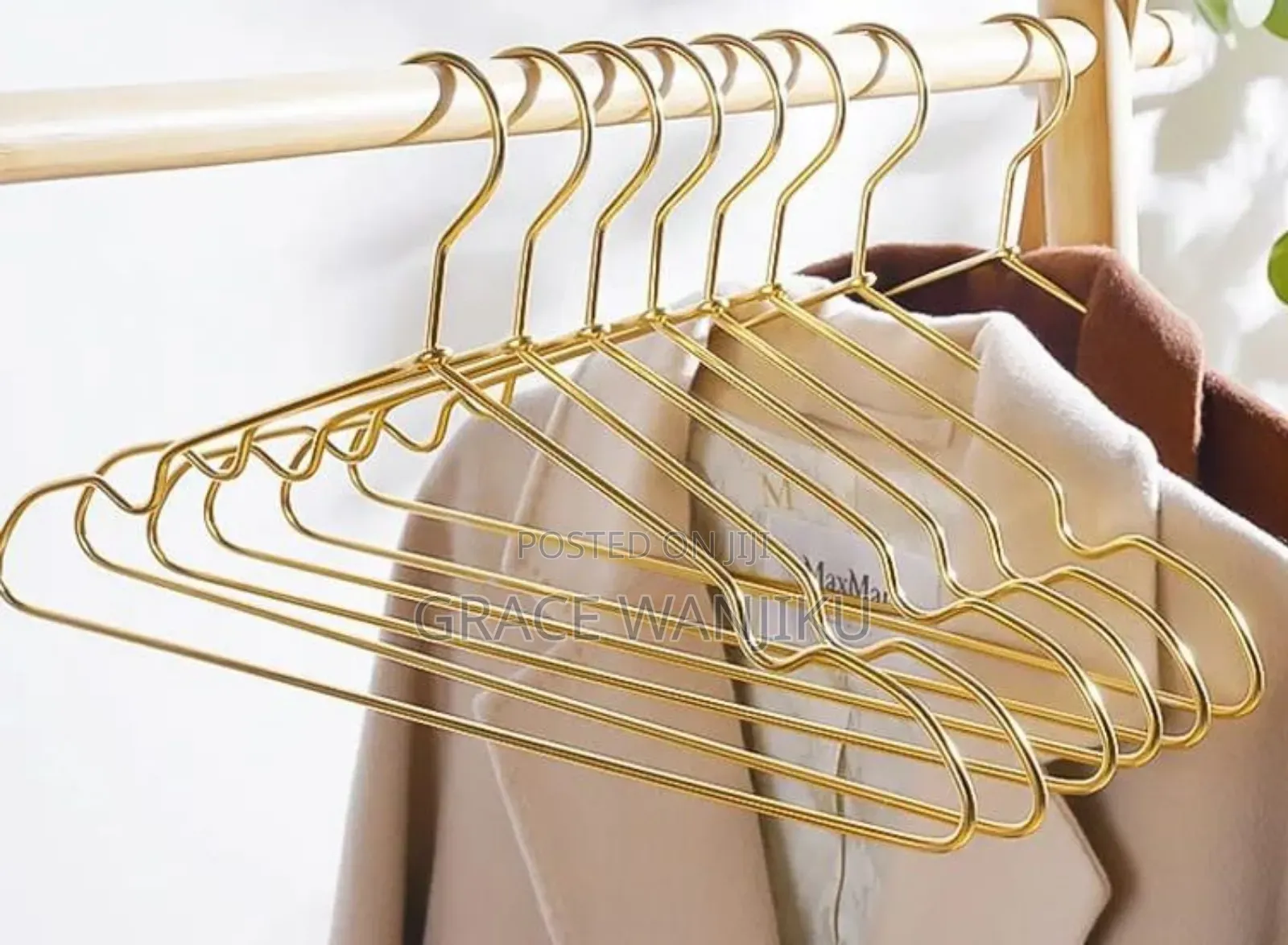 Golden Stainless Steel 10pc Pack of Hangers