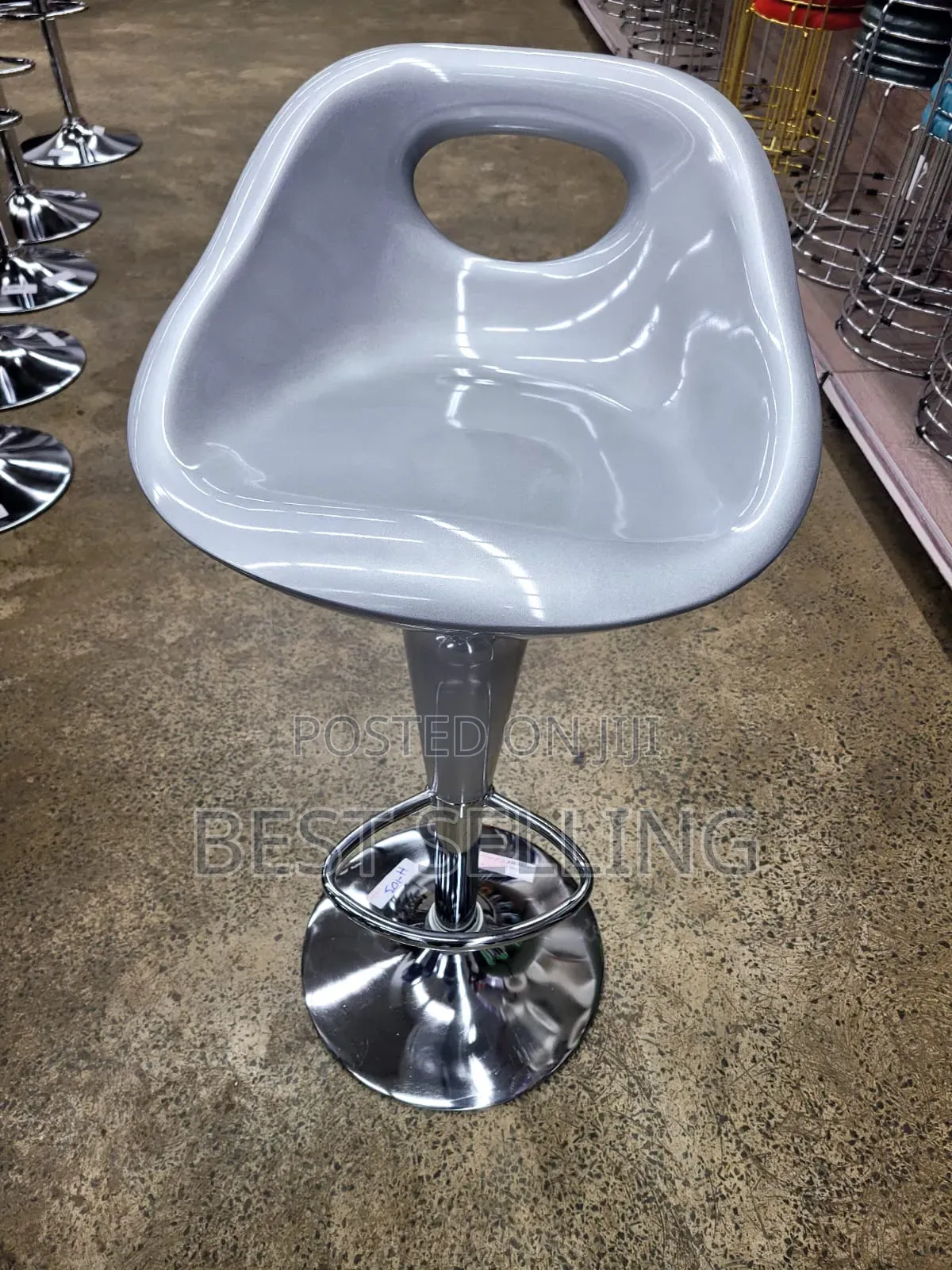 White Grey Barstool