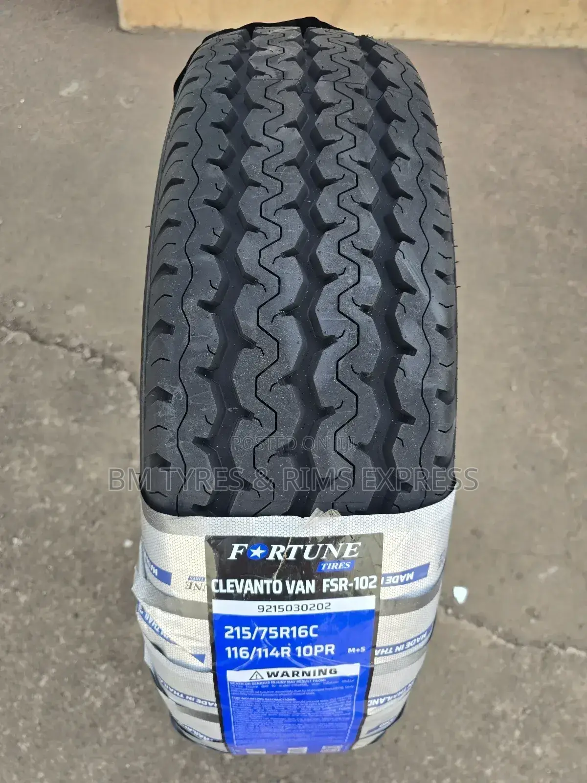 215 /75 R16 Fortune Tyres (Thailand) Commercial.