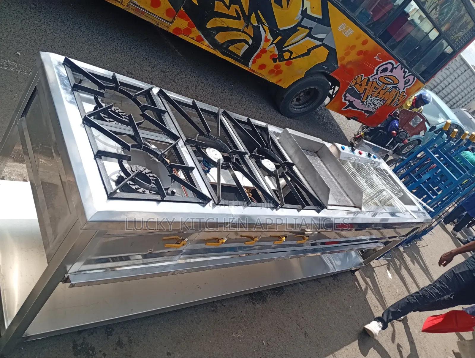 Stainless Steel Combined Cooker High Pressure Burners.