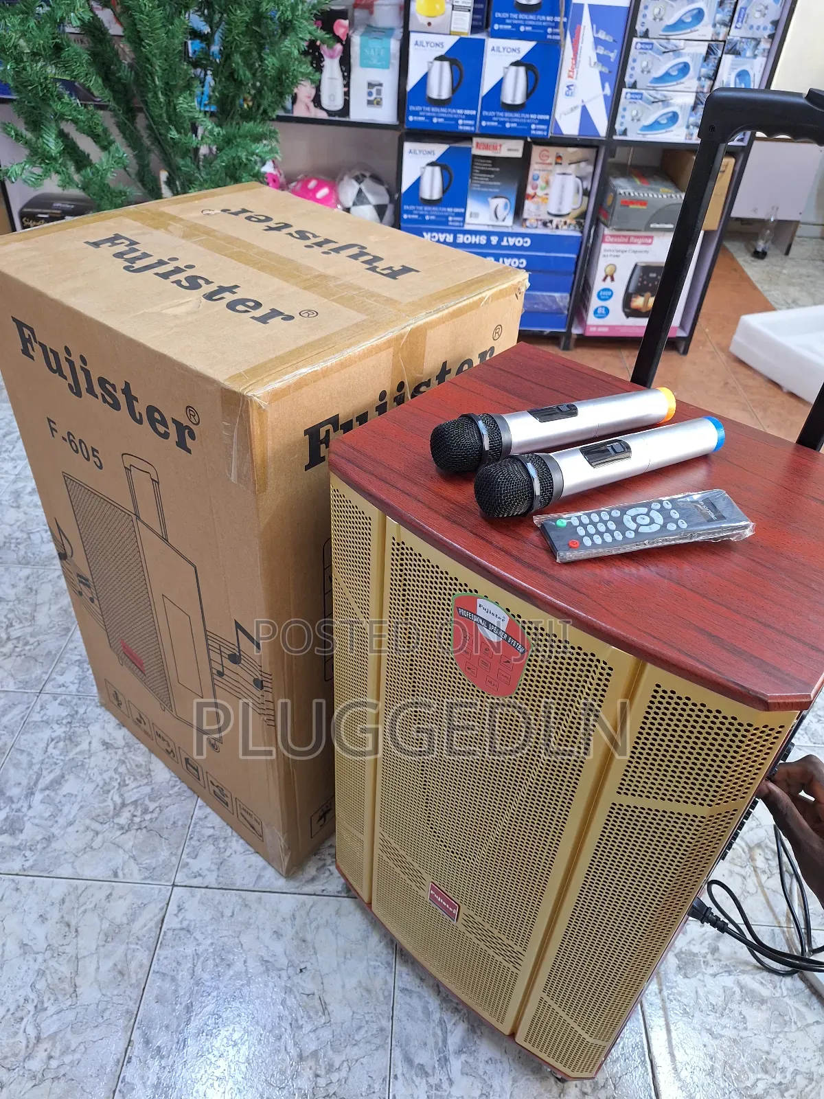 Fujister-F605 15" Battery-Powered Portable Speaker System.