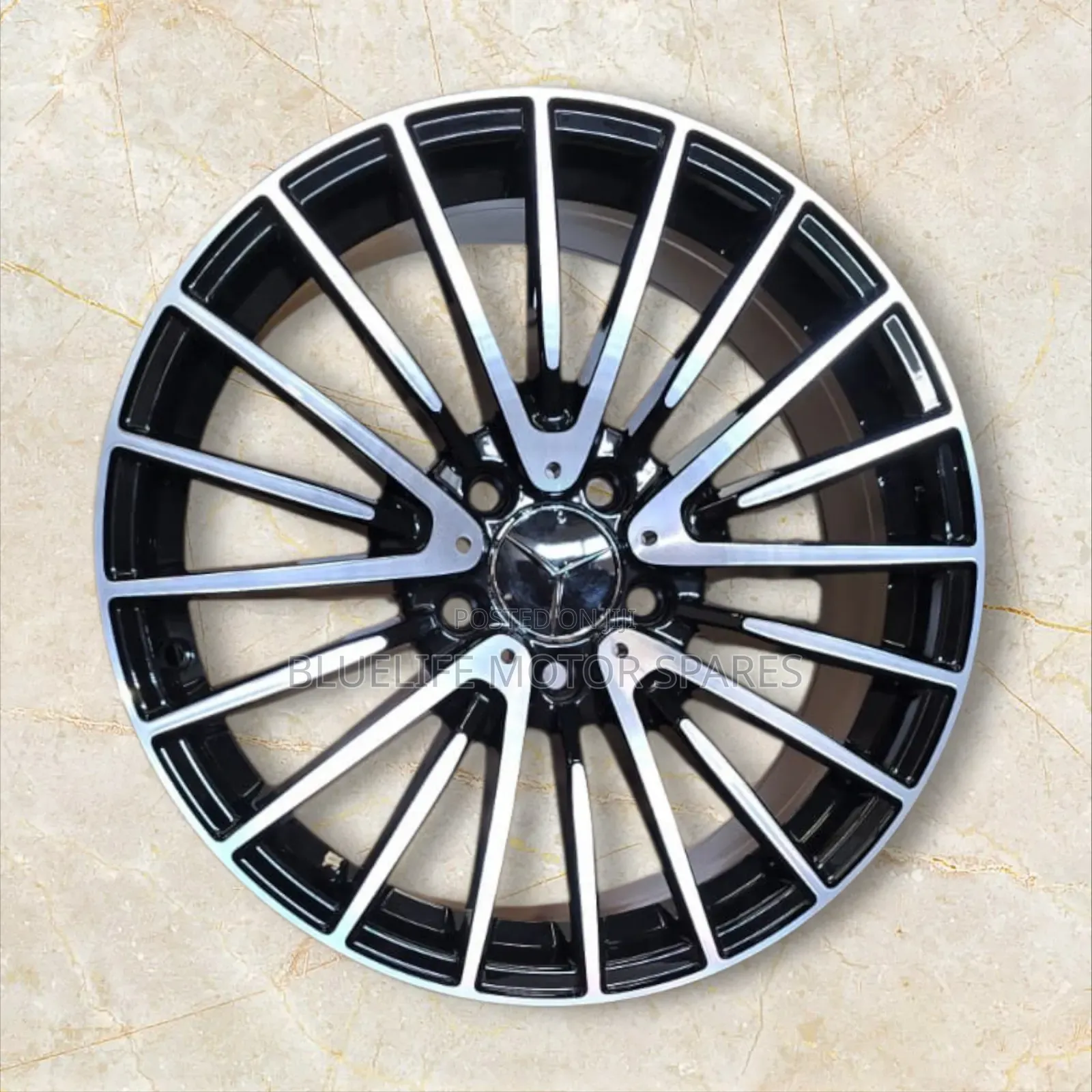 Size 17 Rims for Mercedes Benz (Multispoke Black/S)