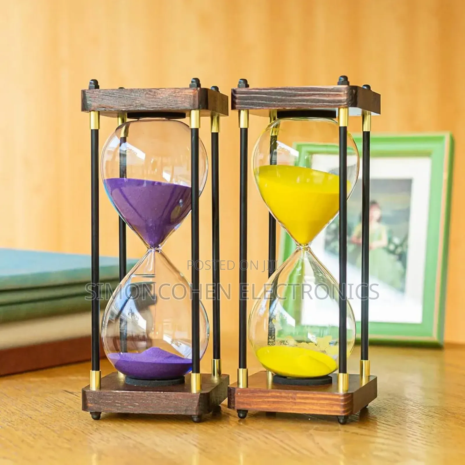 Sand Hour Glass With Bamboo Base Stand