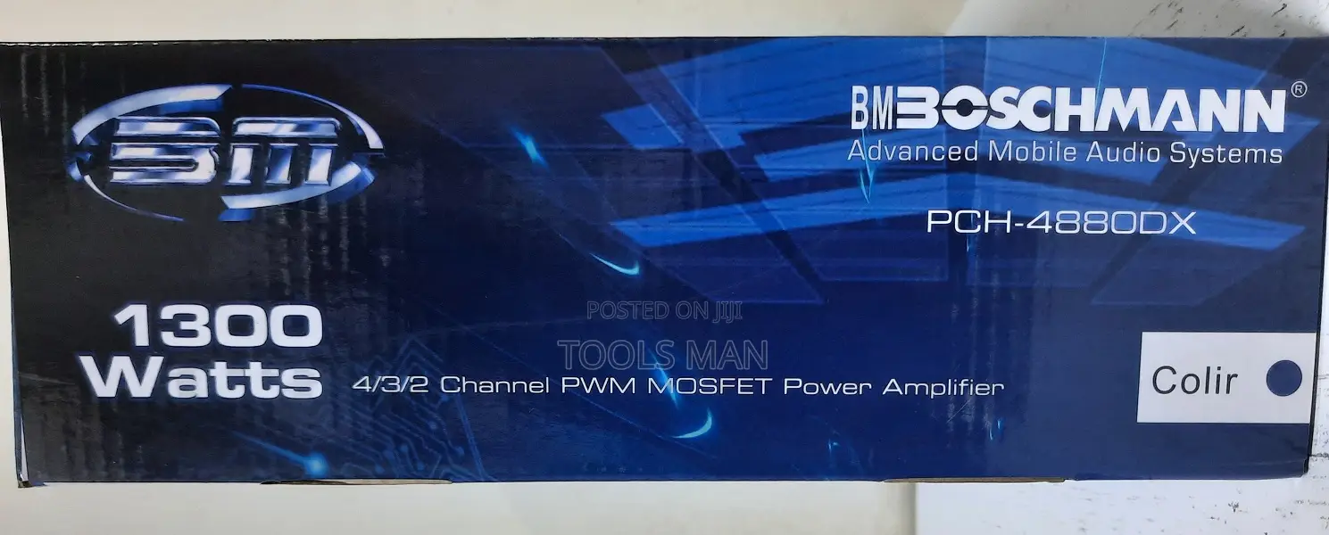 Car Amplifier. Bridgeable 4 Channel Boschmann 1300 Watts PCH-4880dx