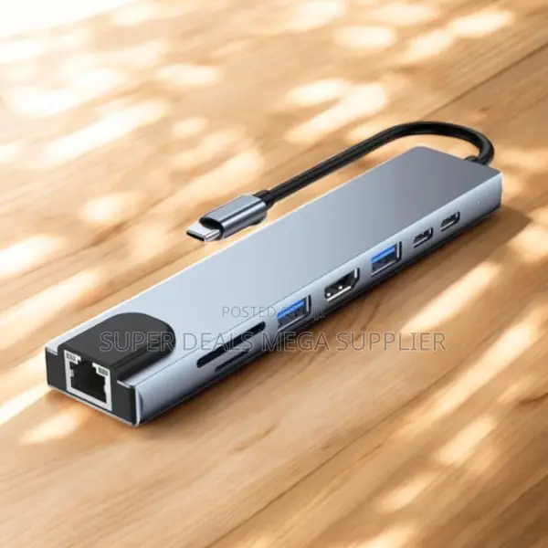 8-in-1 Usb C Multiport Hub Adapter With 1080p Full Hd and Pd Support
