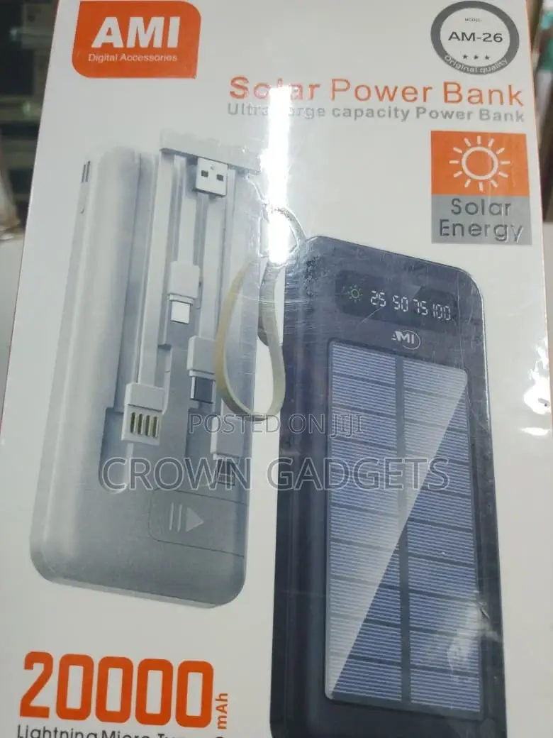 Ami Am-26 Solar Power Bank (20000mah)