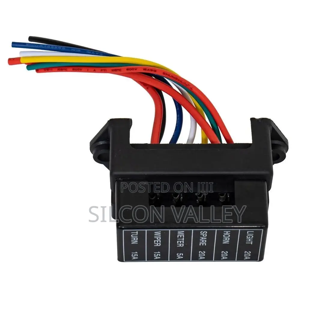 Wire 6 Way Circuit Standard Ato Blade Fuse Box Block Holder 12v / 24v